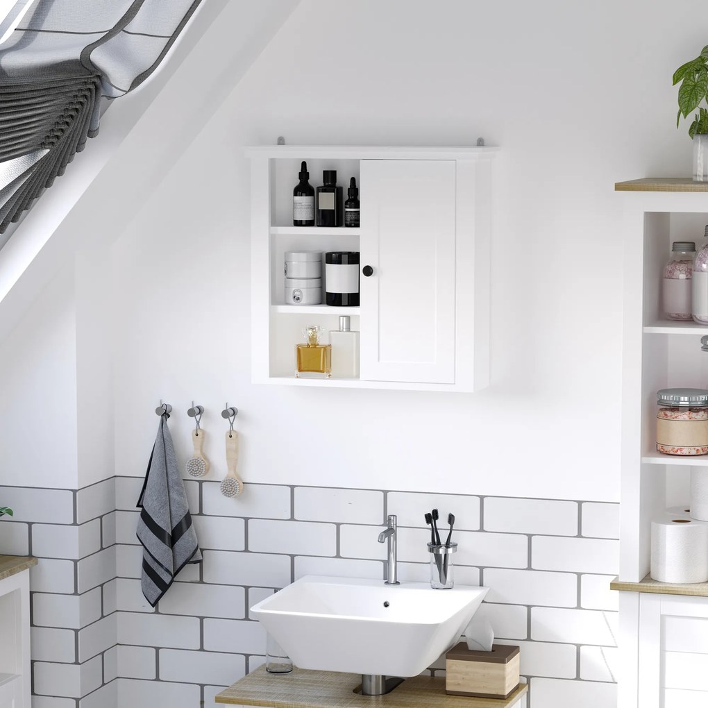 HomCom dulap medicamente, rafturi reglabile 53x14.5x50.5cm | AOSOM RO