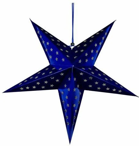Stea luminoasă de Crăciun cu temporizator 60 cm, 10 LED, albastru