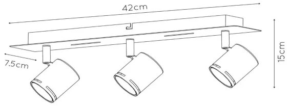 Spot LED dimabil Lucide 26994/15/31 RILOU 3xGU10/5W/230V