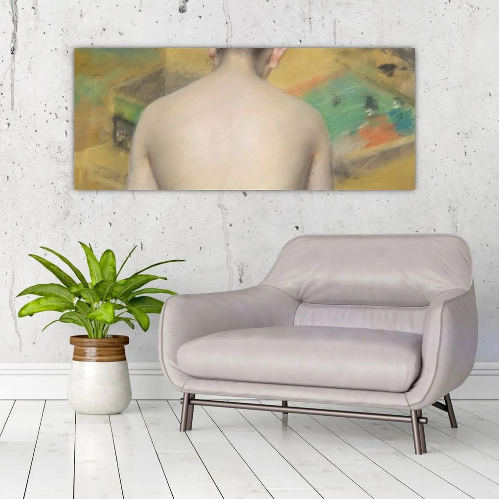 Tablou - William Merritt Chase, Study of Flesh Color and Gold, reproducere (120x50 cm)