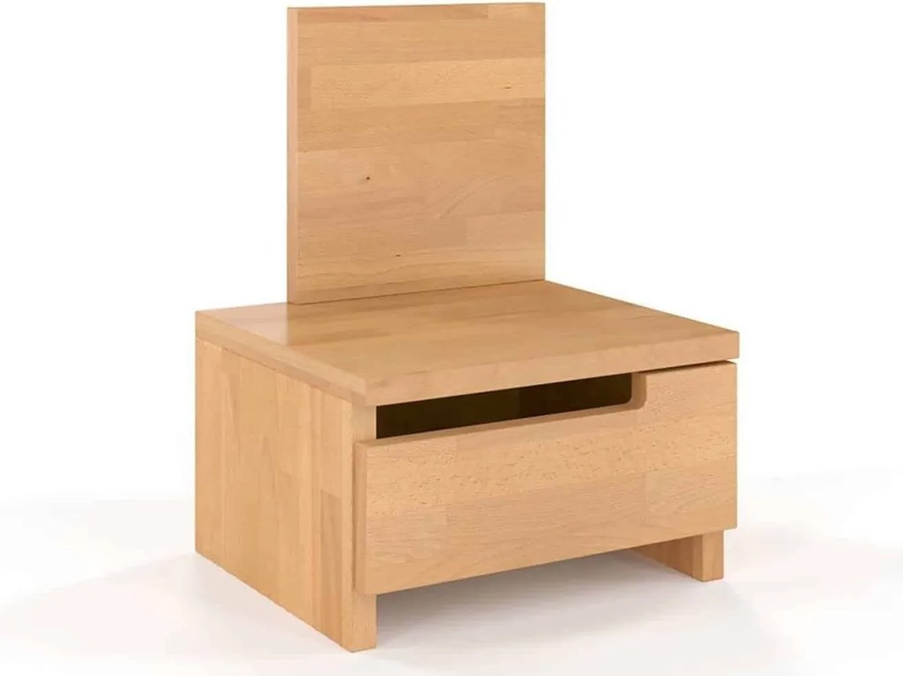Noptieră lemn masiv natur Kirra Fag, 40 × 35 × 51 cm