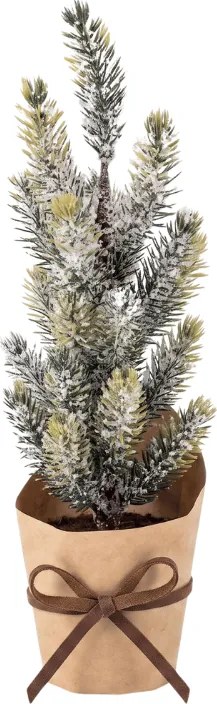 Bradut decorativ de Craciun FROSTY TREE in ghiveci 22 cm