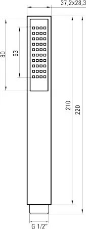 Anemon dispersor de dus Negru - XDCA5SGN1
