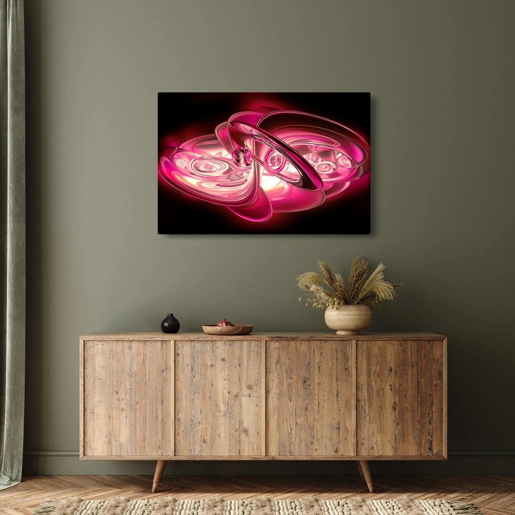 Tabloul cu fractali roz (90x60 cm)