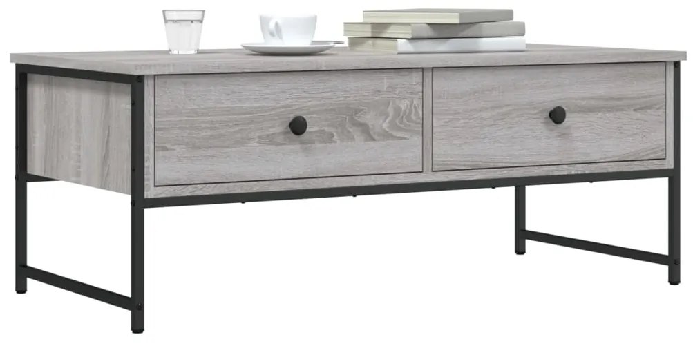 vidaXL Măsuță de cafea, gri sonoma, 101x49x39,5 cm, lemn compozit
