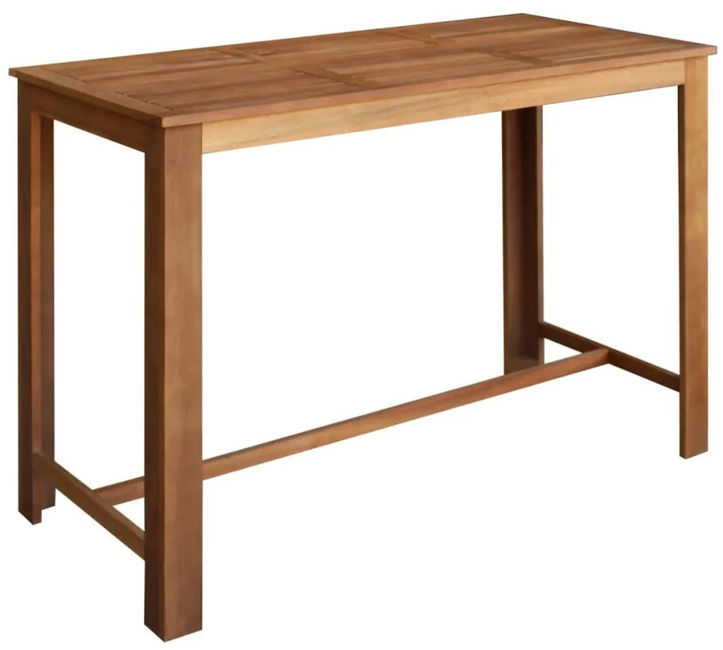 Set masa si scaune de bar, 7 piese, lemn masiv de acacia 7