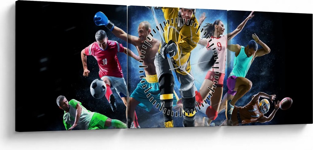 Tablou - Sport (cu ceas) (90x30 cm)