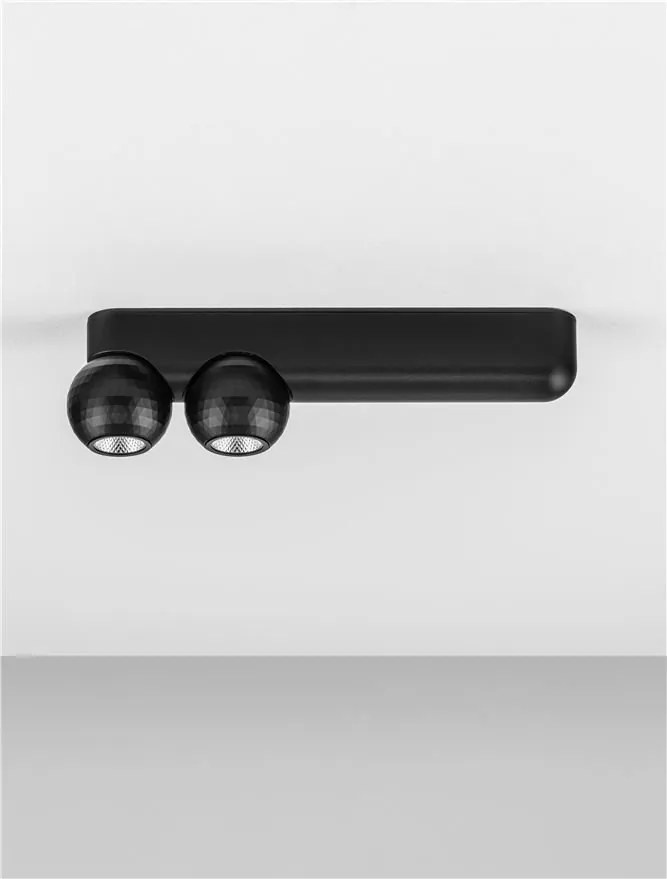 Plafoniera cu 2 Spoturi LED stil minimalist 2700K NOTIC negru