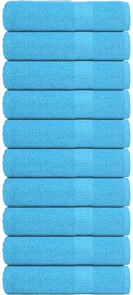 vidaXL Prosoape de mâini, FROGN, 10 buc., turcoaz, 50x100 cm, 360 g/m²