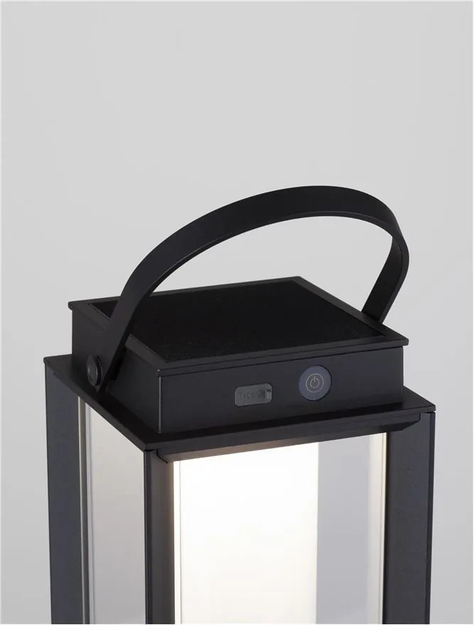 Lampa LED solara portabila iluminat exterior decorativ VERHAAL negru