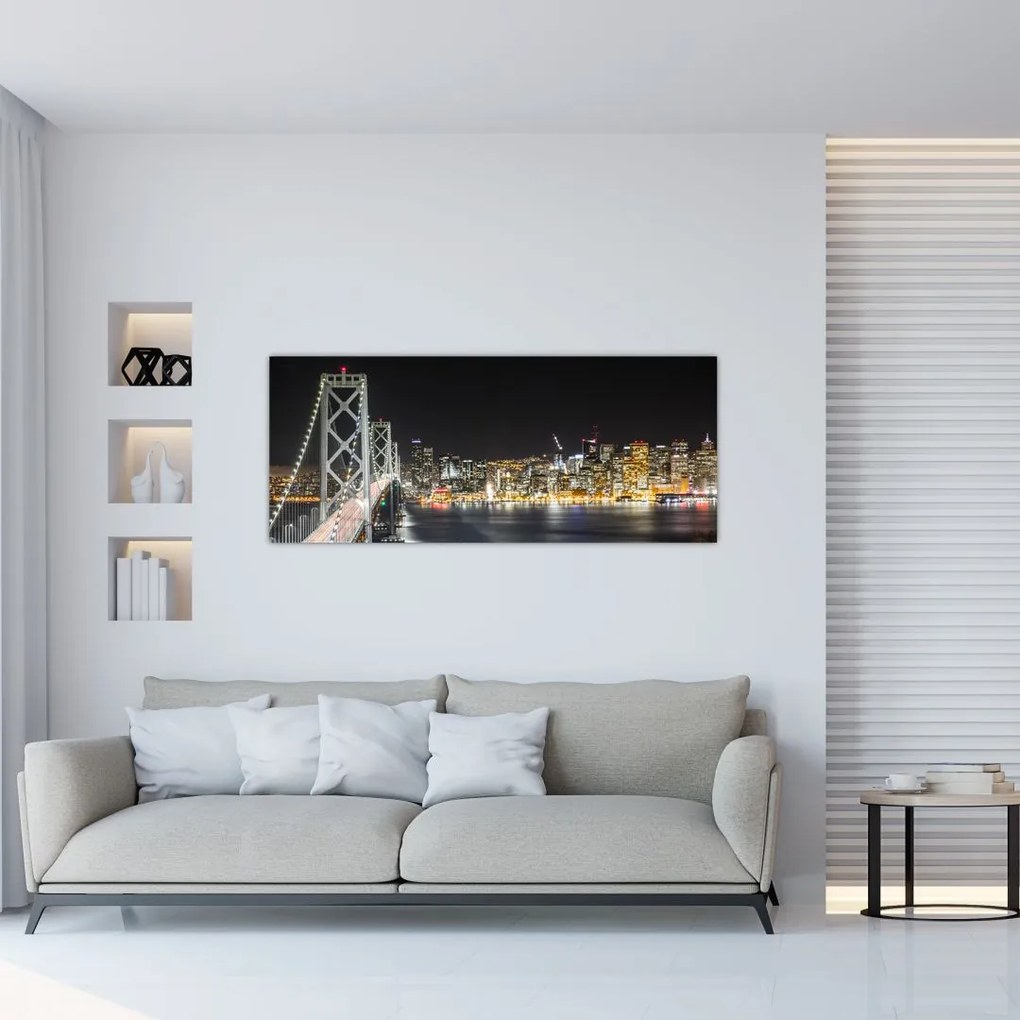 Tablou cu podul Brooklin și New York (120x50 cm)