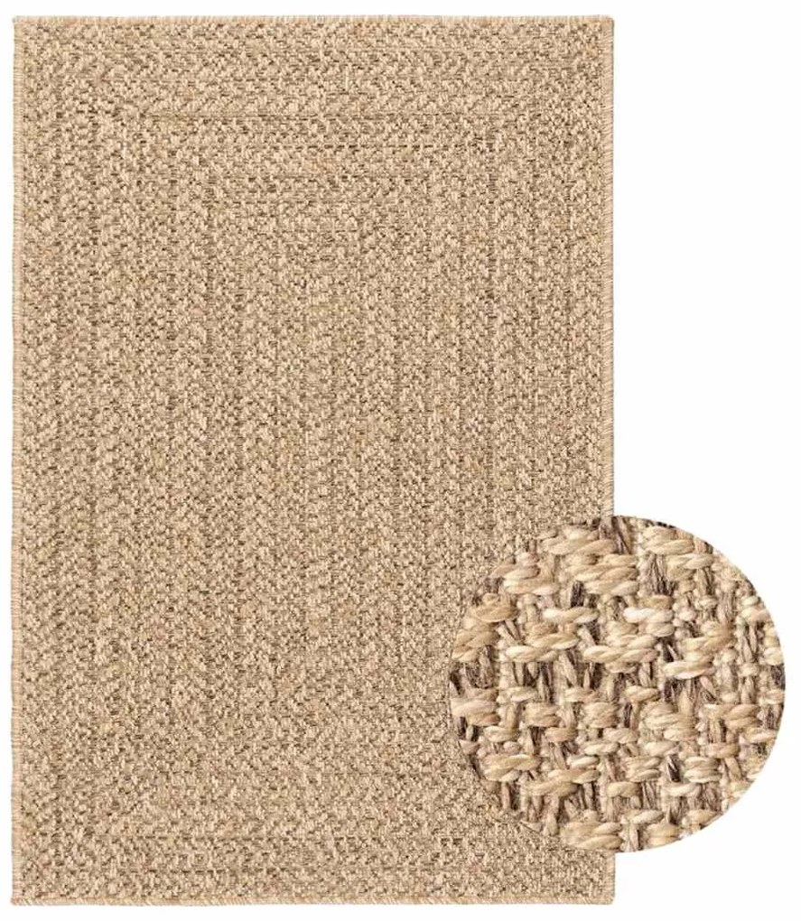 vidaXL Covor ZIZUR aspect iută 120x170 cm, pentru interior și exterior
