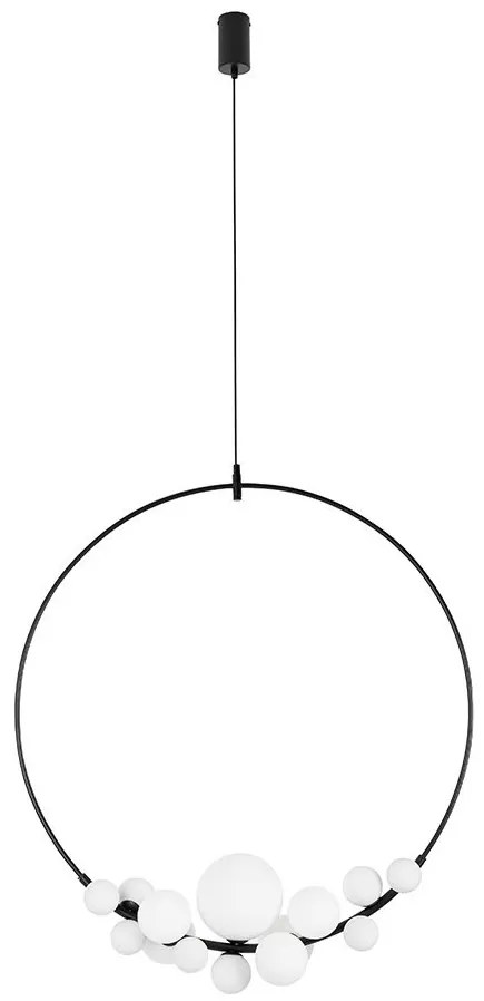 Lustra circulara cu 14 de surse de lumina ROCIO negru