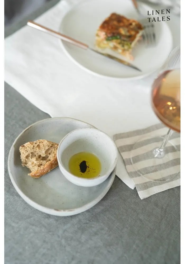 Suport din in pentru farfurie Linen Tales, 35 x 45 cm, alb