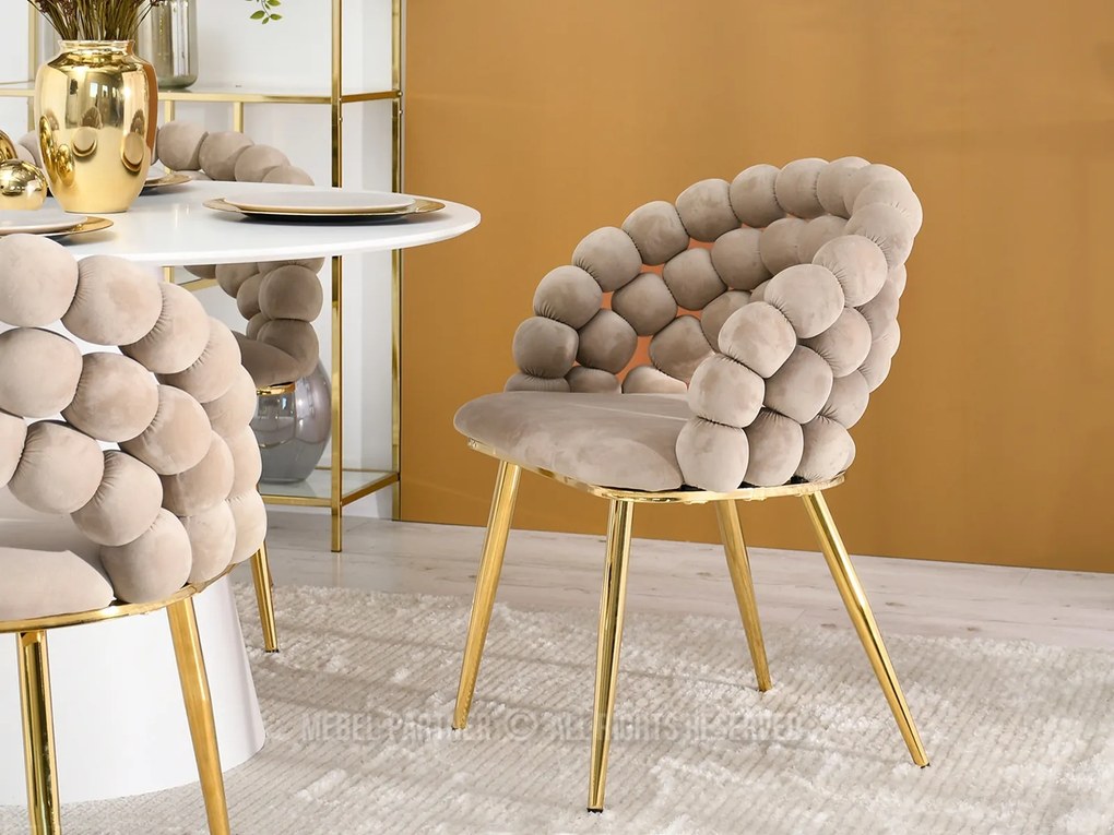 Scaun Lulish (bej + auriu). Promo -11%. 1111116