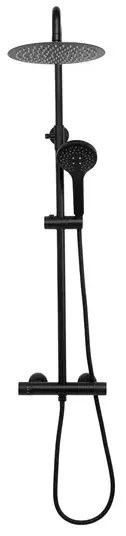 Coloana de dus cu termostat Rea Vincent palarie 1 functie negru mat