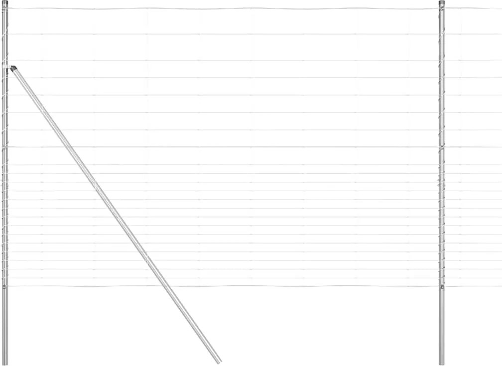 vidaXL Stâlp de gard. Galvanizat 25 x 1,6 m Oțel