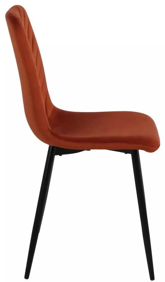 Scaun de bucătărie Freville Velvet, portocaliu