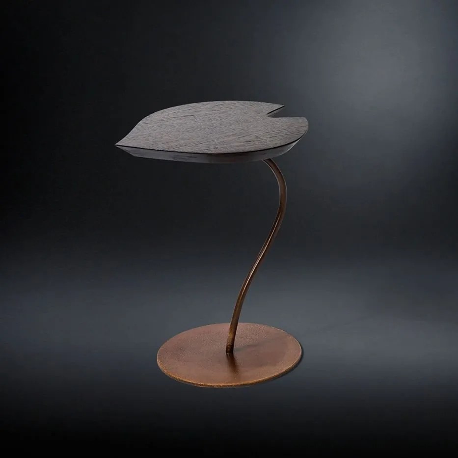 Masuta design LUX cu blat in forma de frunza, LEAF COR-TEN wenge 7511606.72