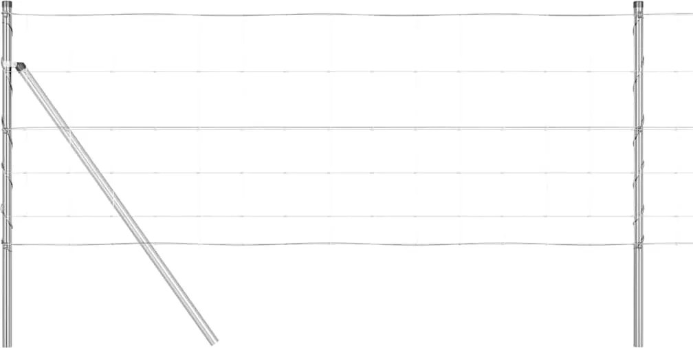 vidaXL Stâlp de gard. Galvanizat 25 x 0,8 m Oțel