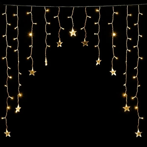 Aigostar - Ghirlandă LED de exterior pentru Crăciun 168xLED 3x1,5m IP44 alb cald stele