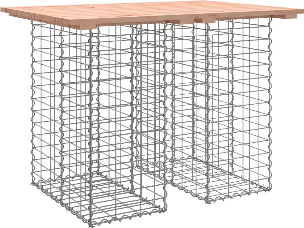 vidaXL Masă de grădină cu gabioane, 100x70x72 cm, lemn masiv Douglas