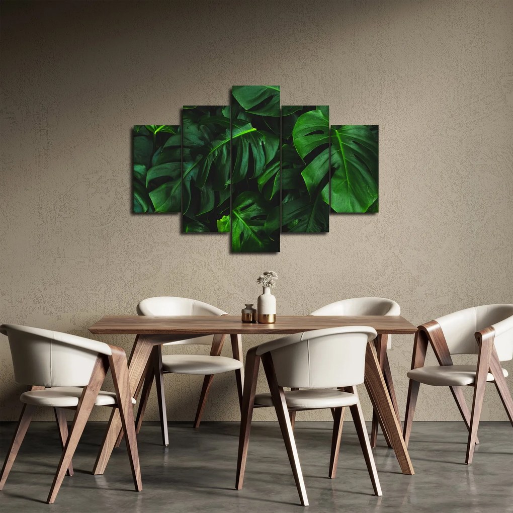 Tablou cu frunze Monstery (150x105 cm)