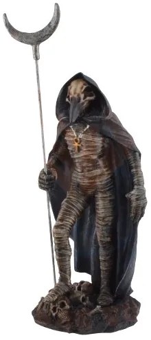 Statueta egipteana, bronz si rasina, zeul lunii Khonshu 20cm