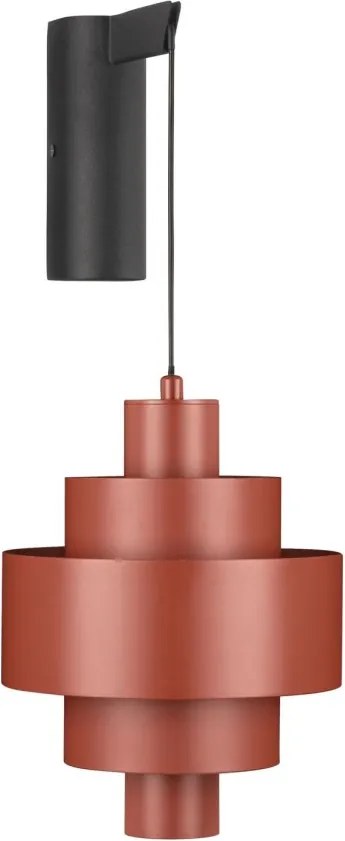 Aplica LED de perete tip pendul MINDY rosie