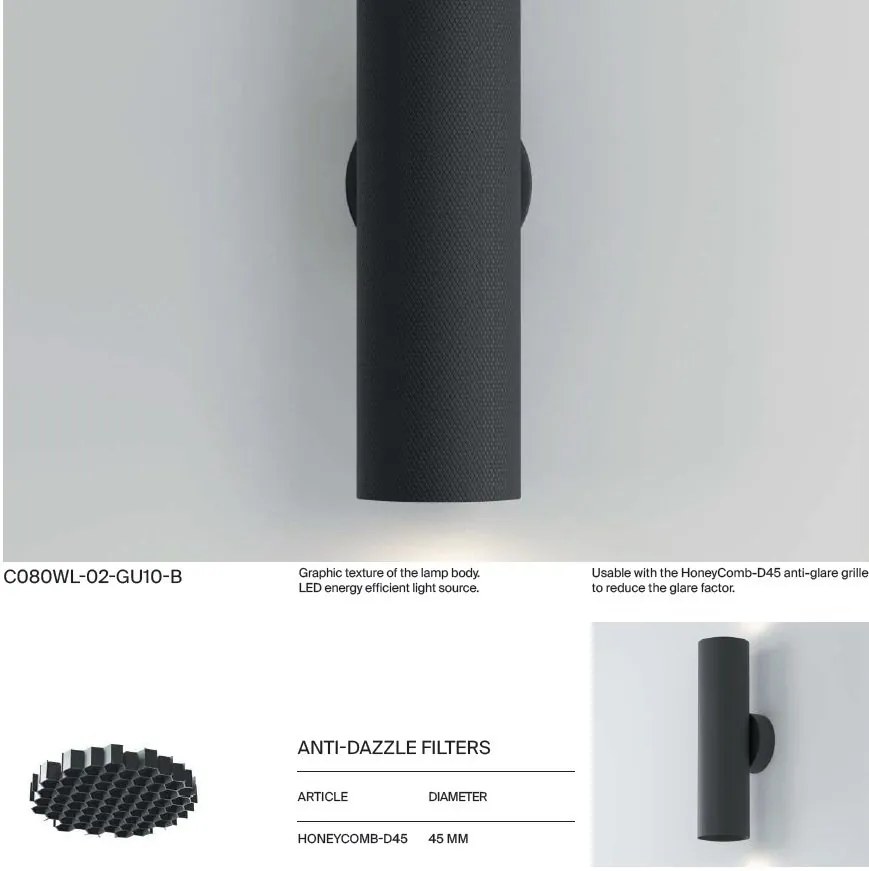 Aplica de perete design tehnic Artisan negru