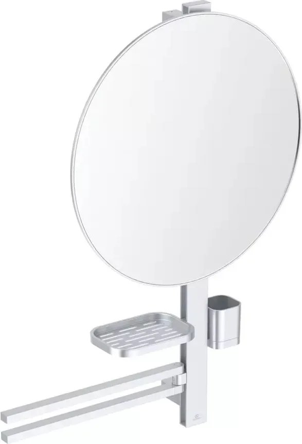 Set accesorii pentru lavoar Ideal Standard Alu+ argintiu mat 80 cm din aluminiu