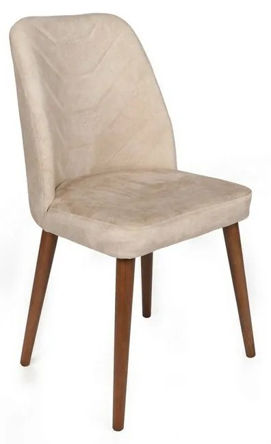 Set de scaune de sufragerie Dallas Beige andWalnut, 2 buc.