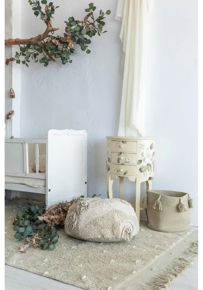 Covor verde deschis lavabil/țesut manual din bumbac 140x200 cm Woods Symphony Olive – Lorena Canals