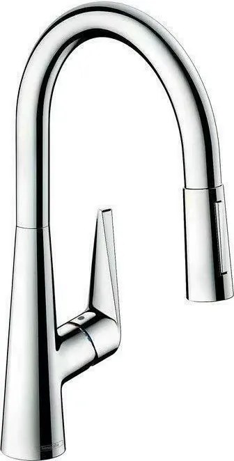 Baterie bucatarie cu dus extractibil Hansgrohe Talis M51 200 crom lucios 2 functii