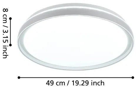 Plafonieră LED dimabilă SELUCI LED/40W/230V 3000-6500K + telecomandă Eglo 99779
