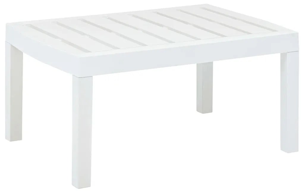 vidaXL Masă de grădină, alb, 78 x 55 x 38 cm, plastic