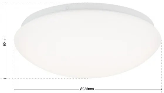 Plafoniera LED diametru 30cm, Nedo NU 9-387/30B opal OR