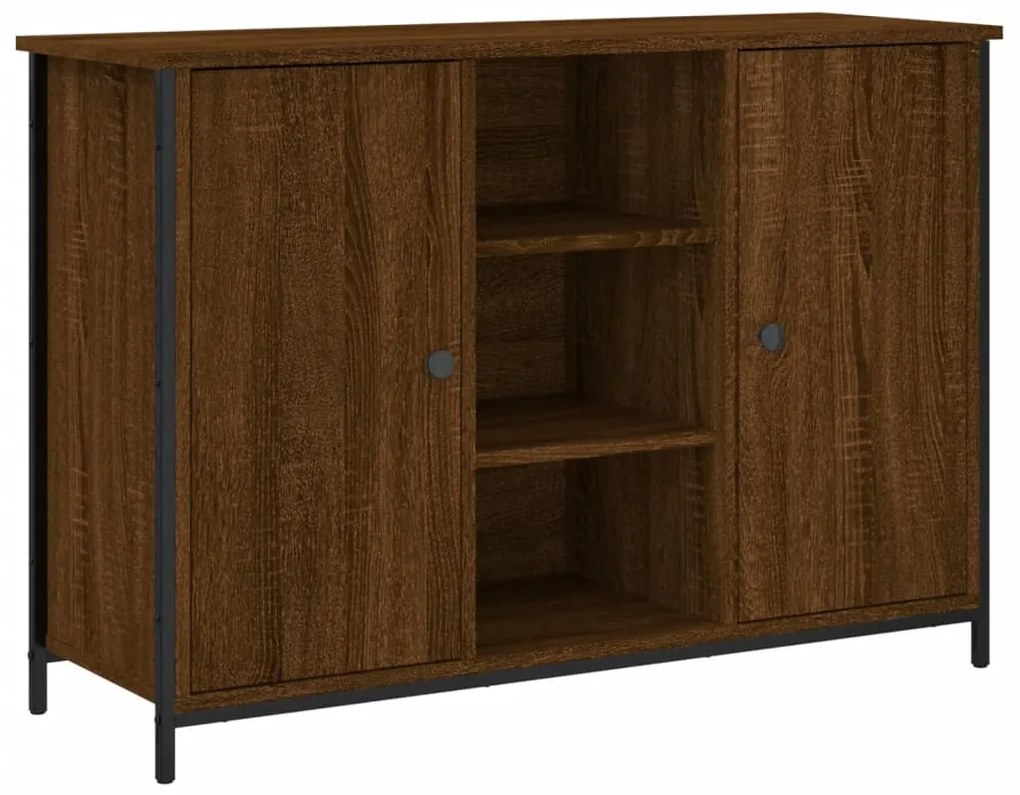 835518 vidaXL Servantă, stejar maro, 100x35x70 cm, lemn prelucrat