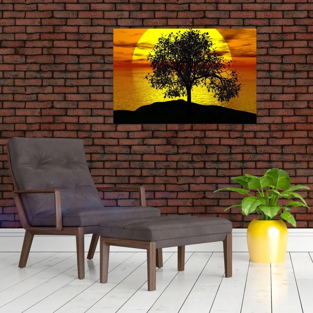 Tablou - Silueta copacilor (90x60 cm)