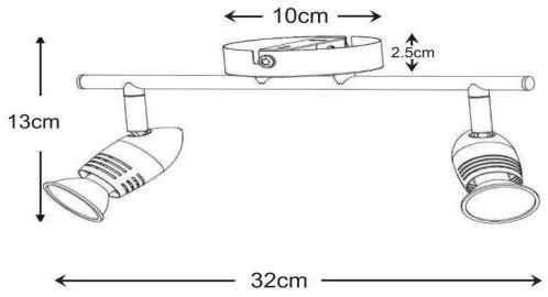 Lucide 13955/10/12 - Lampa spot LED CARO-LED 2xGU10/5W/230V crom
