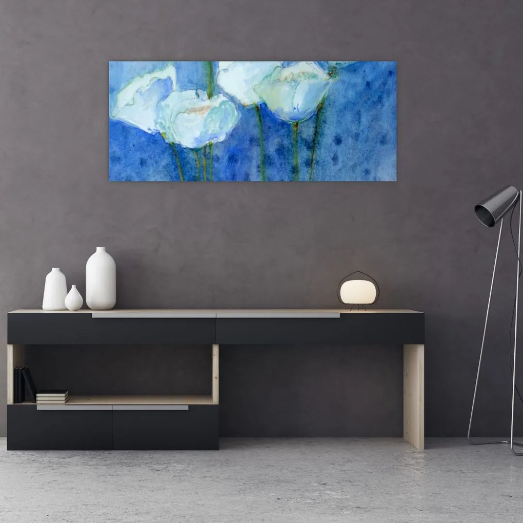 Tablou - Lalele albe (120x50 cm)