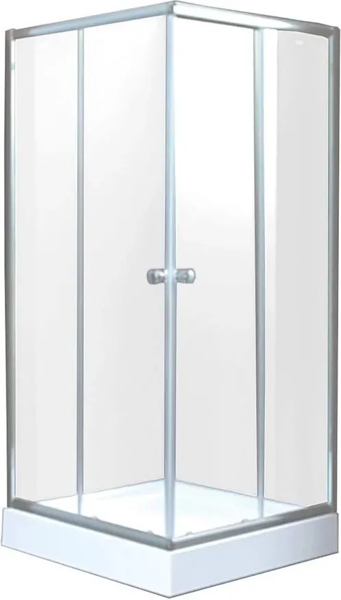 Cabina de dus patrata Invena Parla si usi culisante 90x90 crom