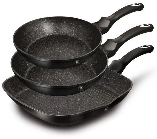 Set 3 Tigai marmorate Berlinger Haus Black Silver BH 6157