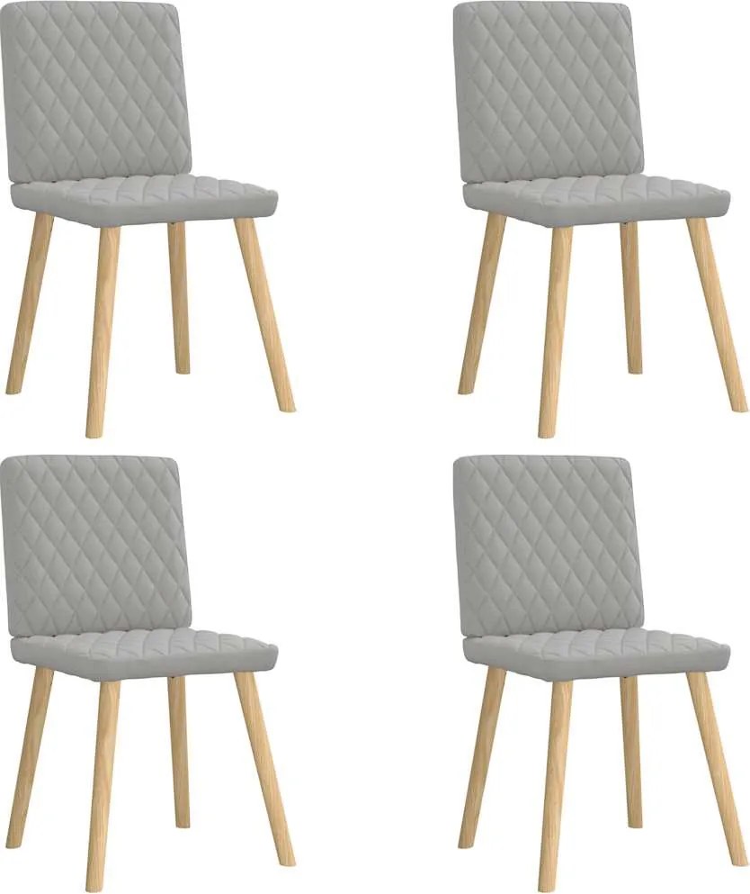 vidaXL Scaune de sufragerie 4 buc țesătură gri nor