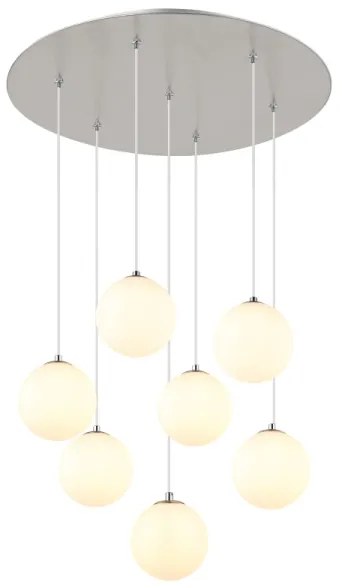Lustră LED pe cablu Globo 56140-7H RIHA 7xG9/3,5W/230V alb