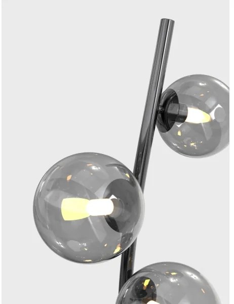 LED Lampadar NANCY Wofi 3014-905 9xG9/3,5W/230V negru/crom