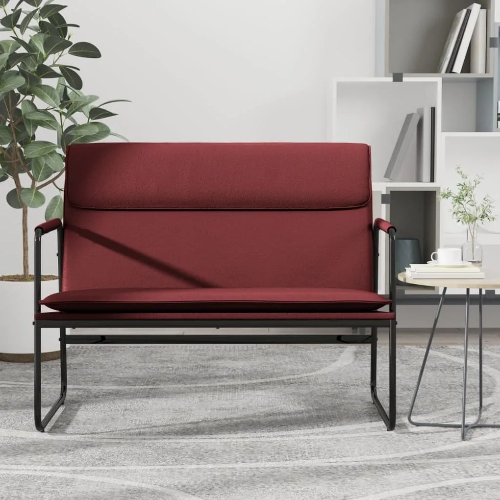 351370 vidaXL Bancă, roșu vin, 100x64x80 cm, piele ecologică
