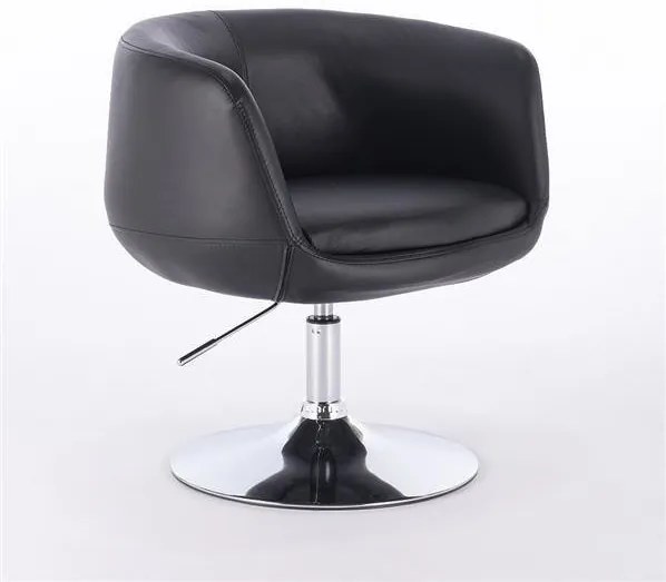 HC333N Scaun Neagră cu Bază Cromata