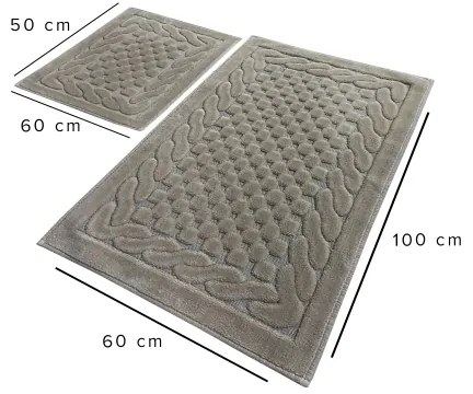 SET 2x covoraș pentru baie BAMBI 60/100 cm bej