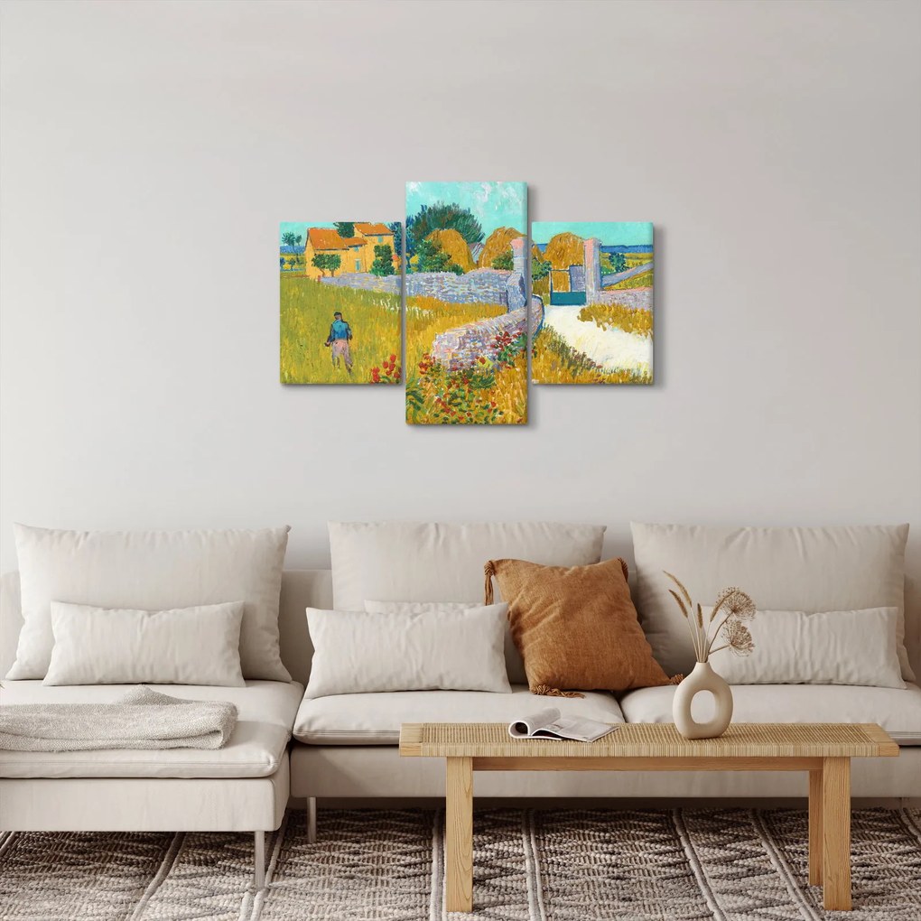 Tablou - Vincent van Gogh, Farmhouse in Provence, reproducere (90x60 cm)